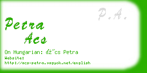 petra acs business card